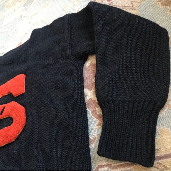 SOLD:  1940’s Highland Knitting Mills Wool Varsity College Letter Sweater - Picture 8 of 16
